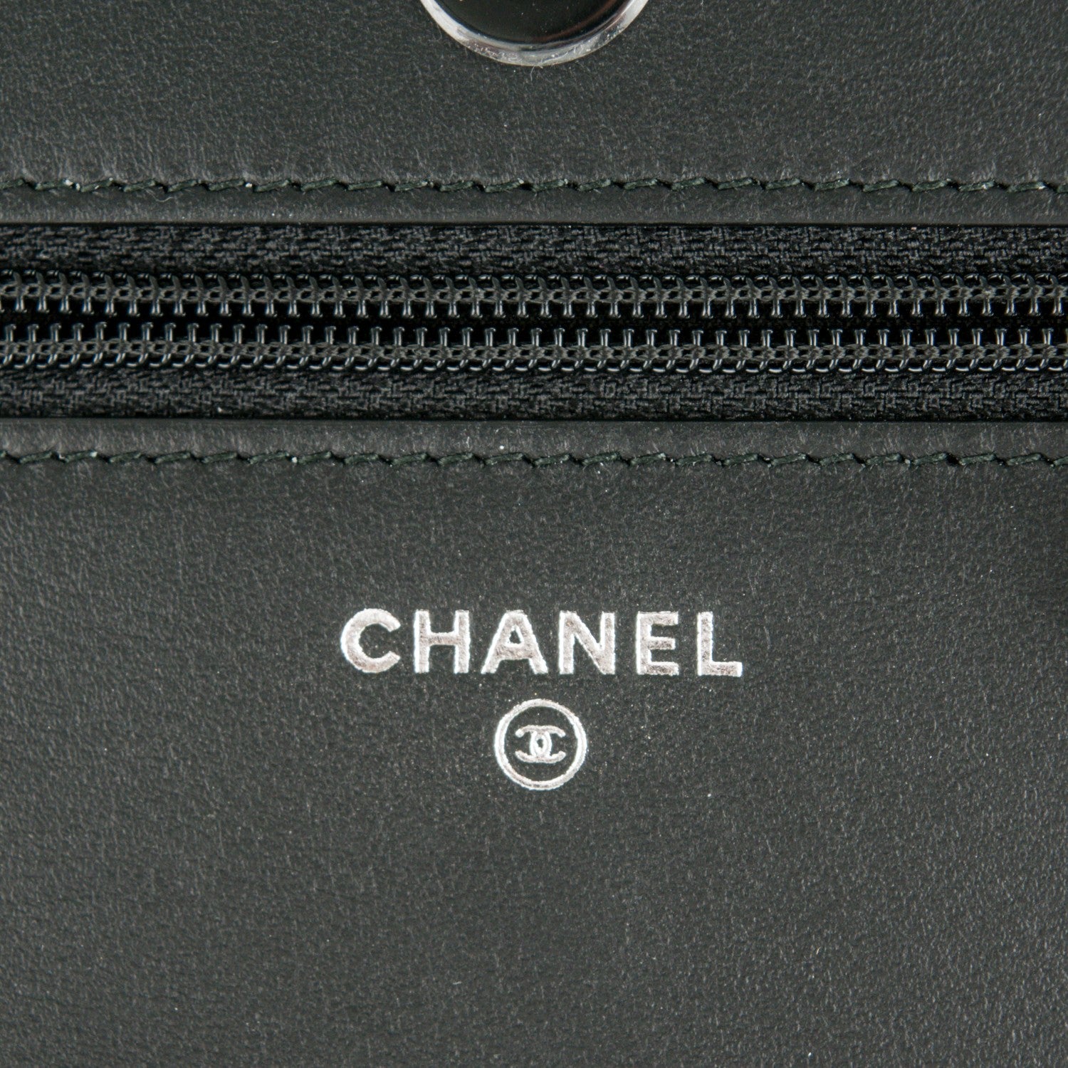 Chanel Calfskin Painted Chevron Embossed Boy Wallet On Chain WOC Black 6 of 8