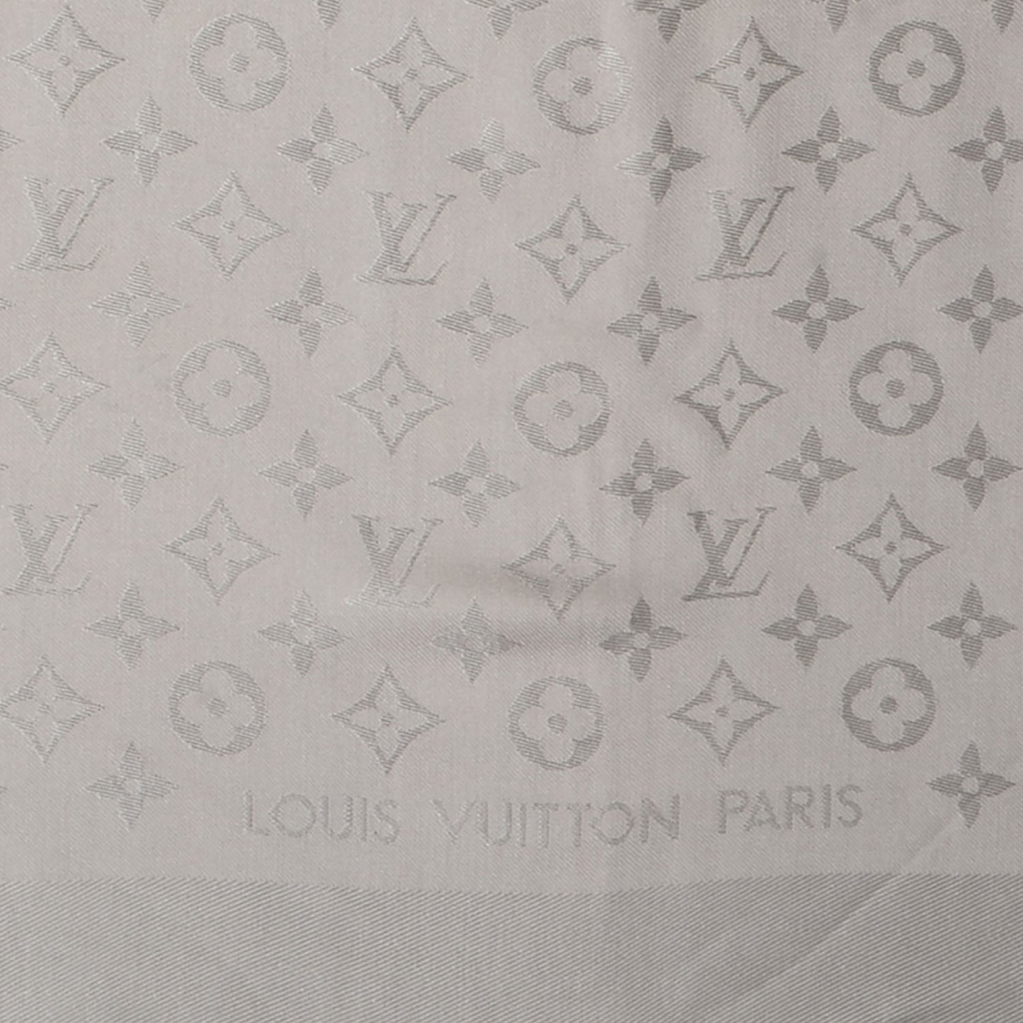 Silk Wool Monogram Shawl Beige