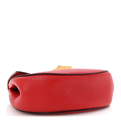 Chloe Grained Lambskin Mini Drew Shoulder Bag Plaid Red 4 of 9