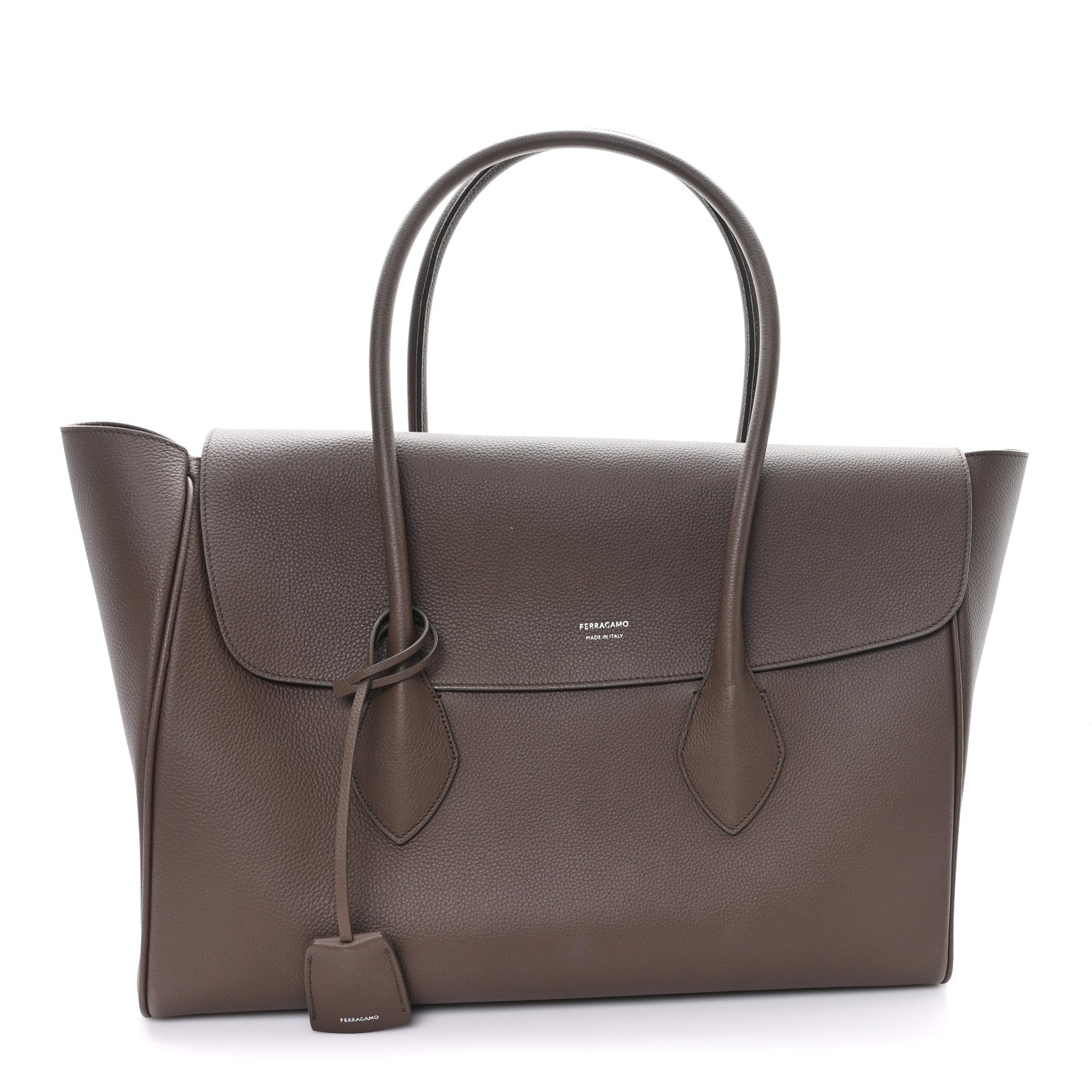 Salvatore Ferragamo Calfskin Firenze East West Tote Bag Clay 1 of 12