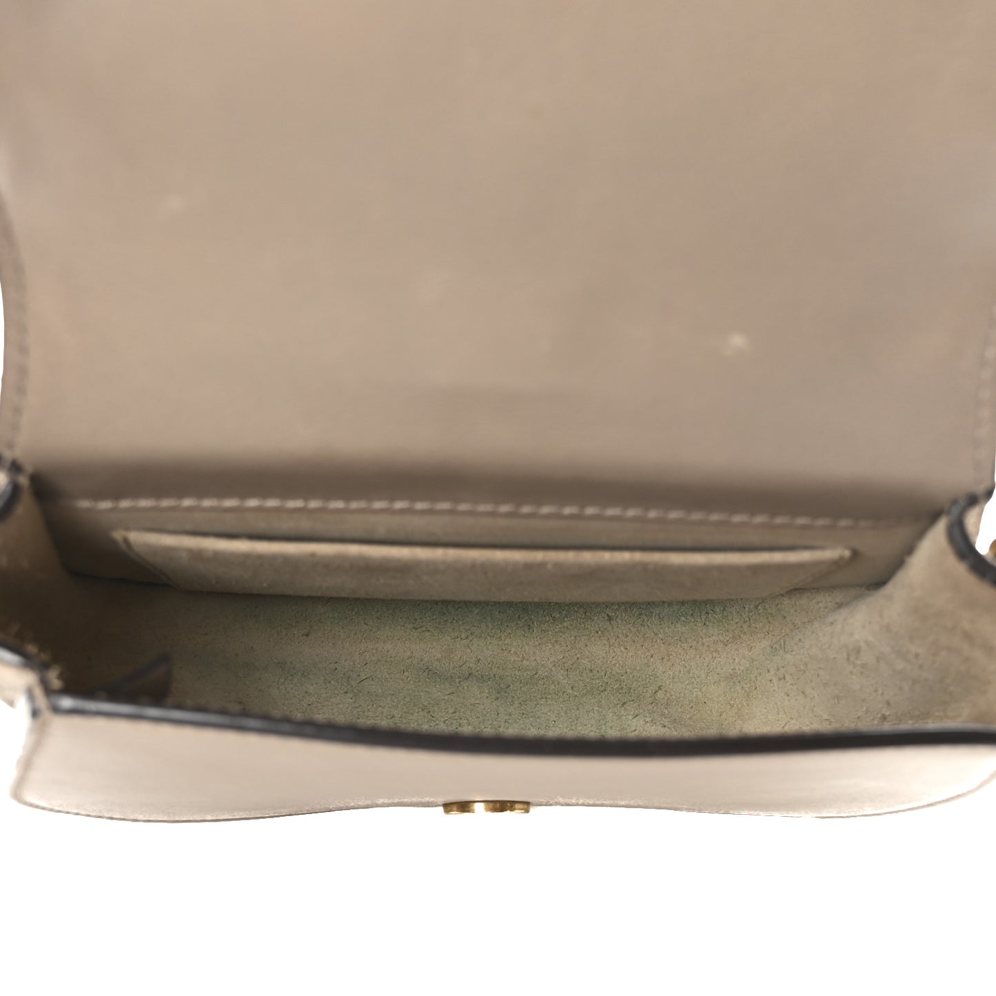 Calfskin Suede Small Nile Bracelet Bag Motty Grey