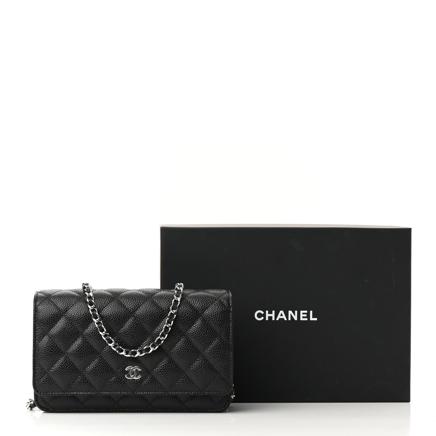 Chanel Caviar Quilted Wallet On Chain WOC Black 11 of 11