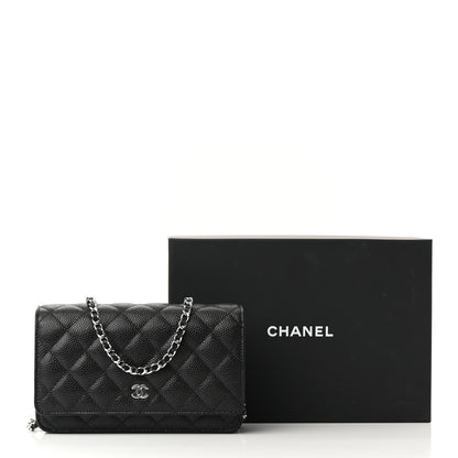 Chanel Caviar Quilted Wallet On Chain WOC Black 11 of 11