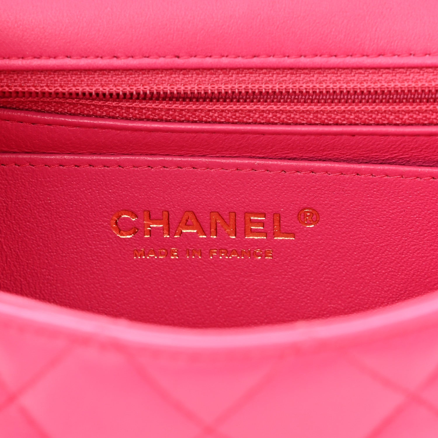 Chanel Lambskin Quilted Mini Rectangular Flap Fuchsia 6 of 11