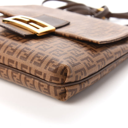 Fendi Zucchino Spalmati Vitello Tube Messenger Bag Nocciola Castagna 7 of 10