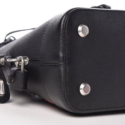 Balenciaga Signature Grained Calfskin Logo S Ville Top Handle Bag Black Rose Shocking 7 of 8