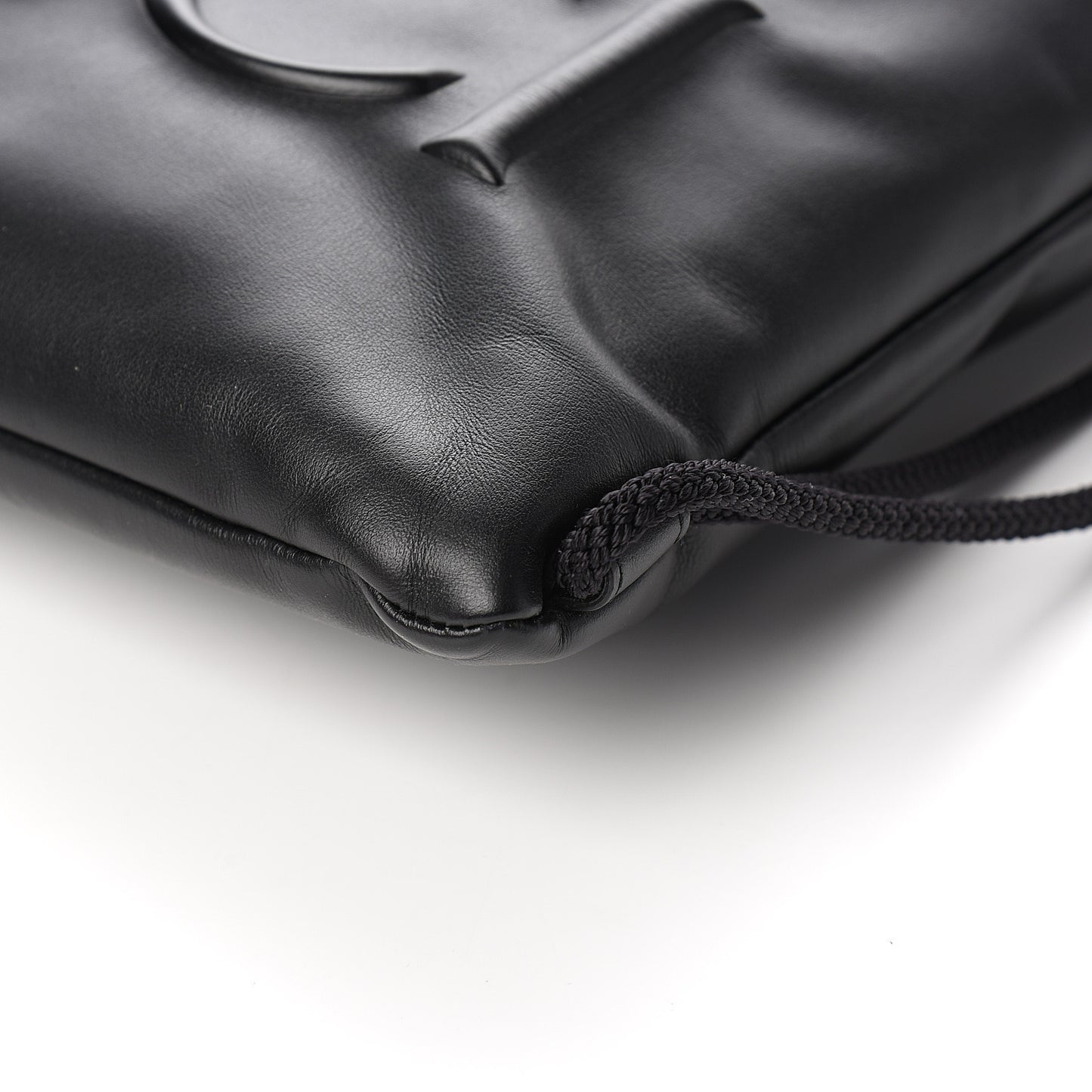 Calfskin Small GucciGhost Drawstring Backpack Black