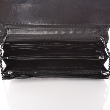 Chanel Lambskin Quilted East West Flap Clutch Black 5 of 20