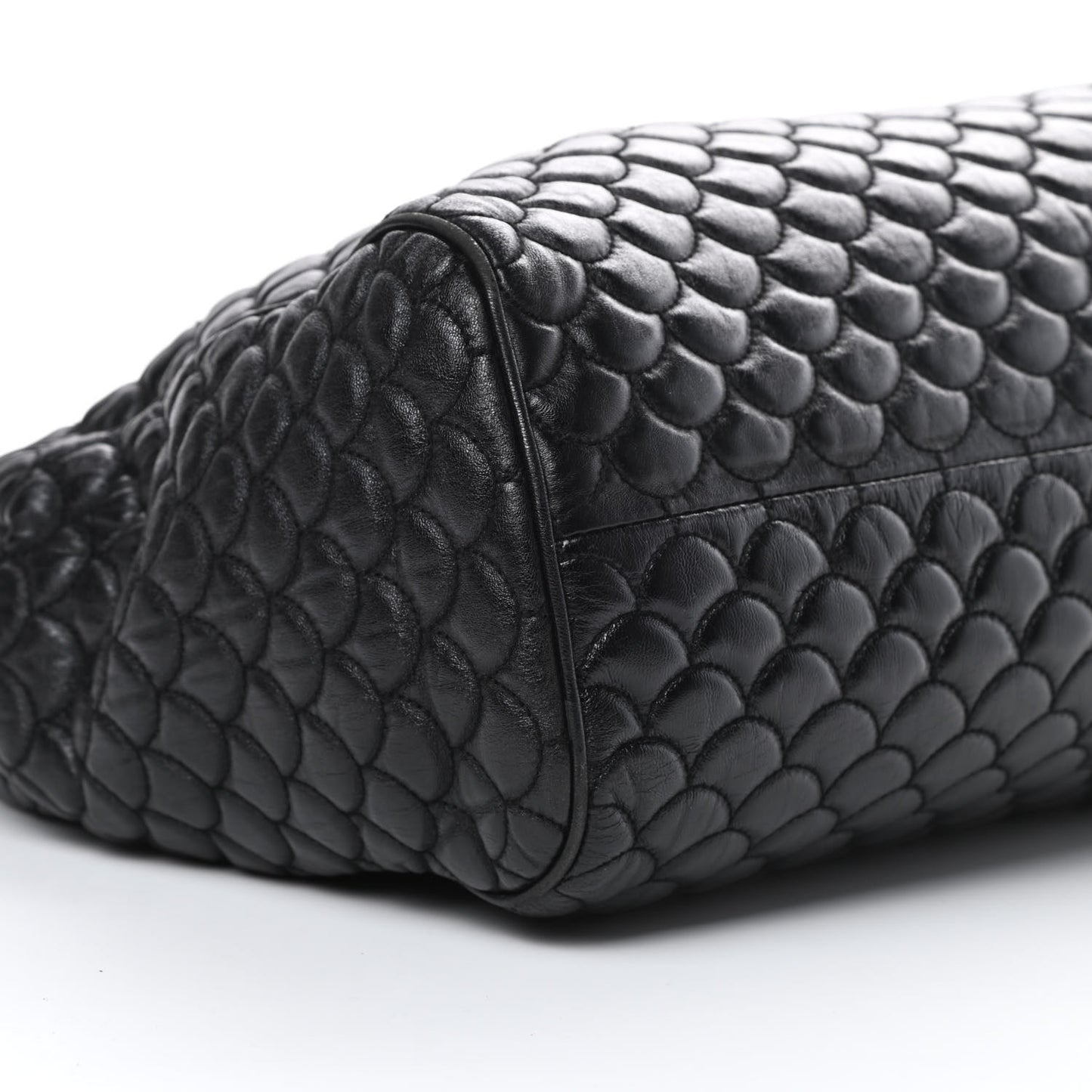 Calfskin Quilted Extra Large Miss Sicily Satchel Black