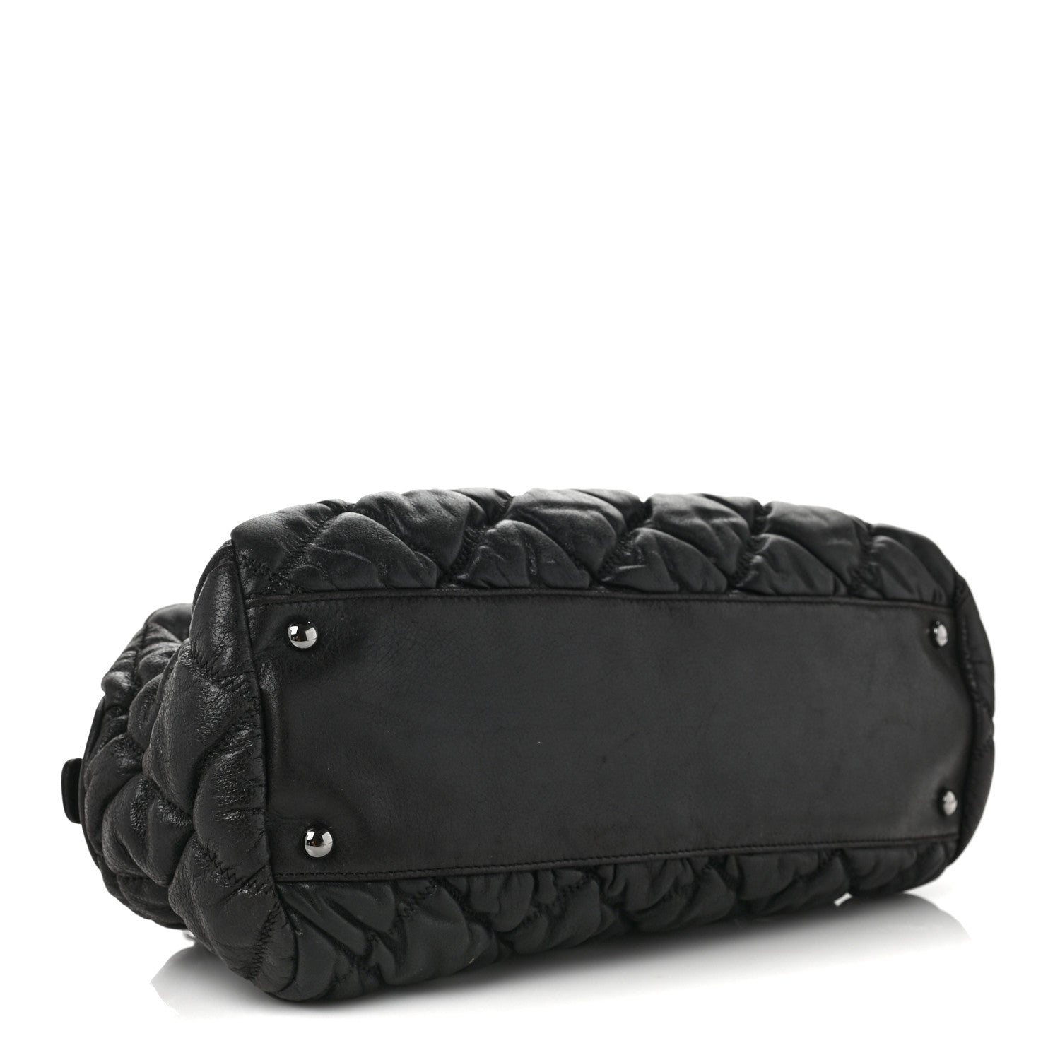 Chanel Calfskin Bubble Quilt Bowler Black 4 of 10