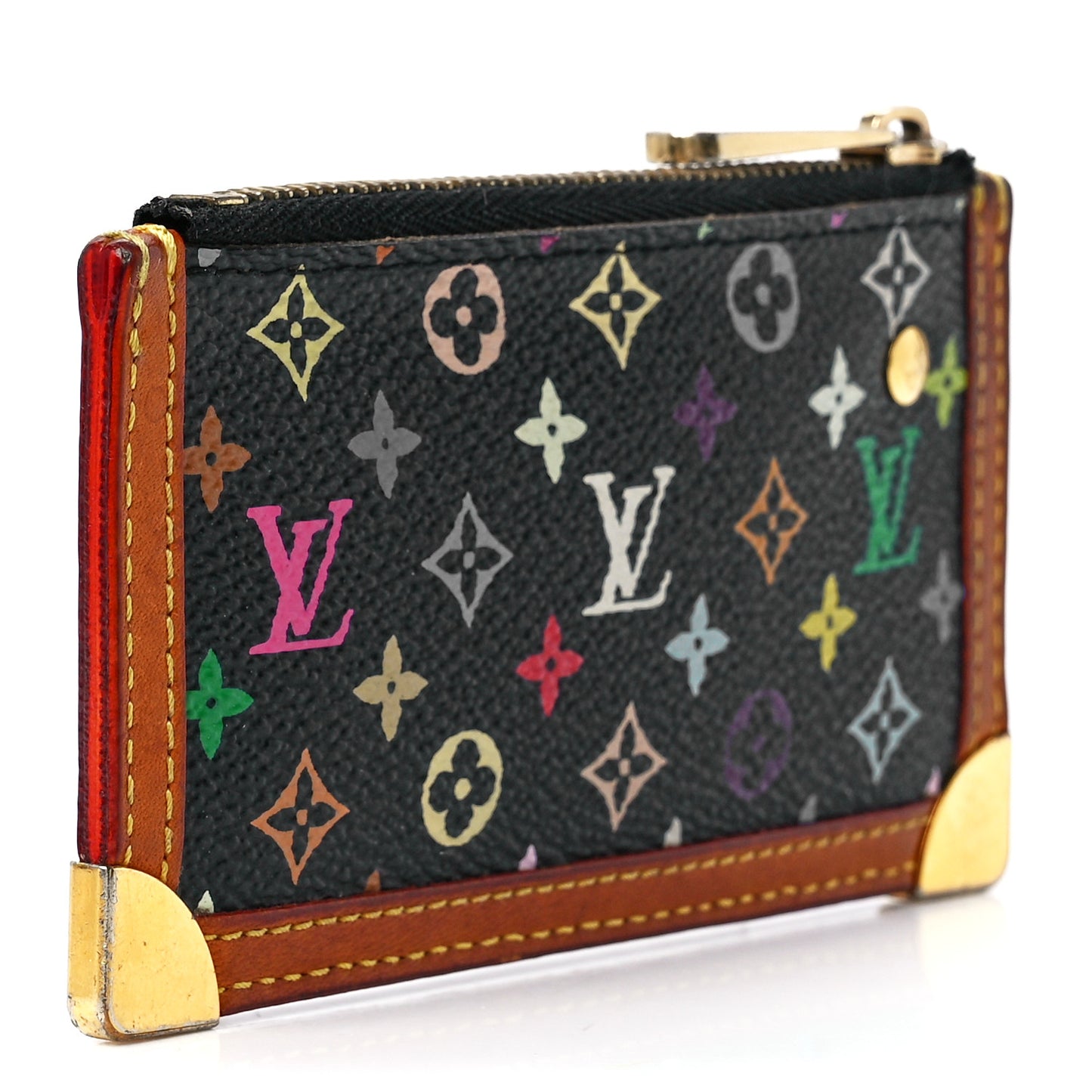Monogram Multicolor Key Pouch Black