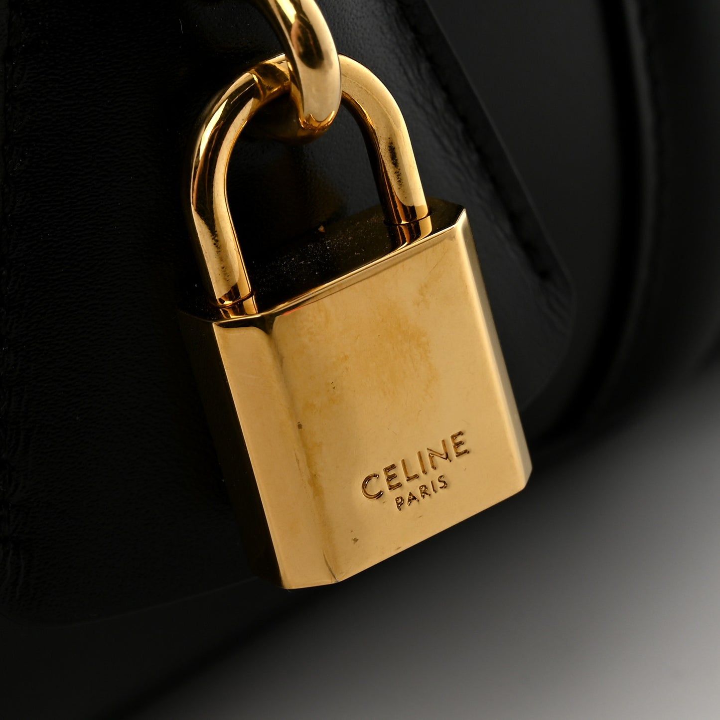 Satinated Calfskin Small 16 Top Handle Bag Black