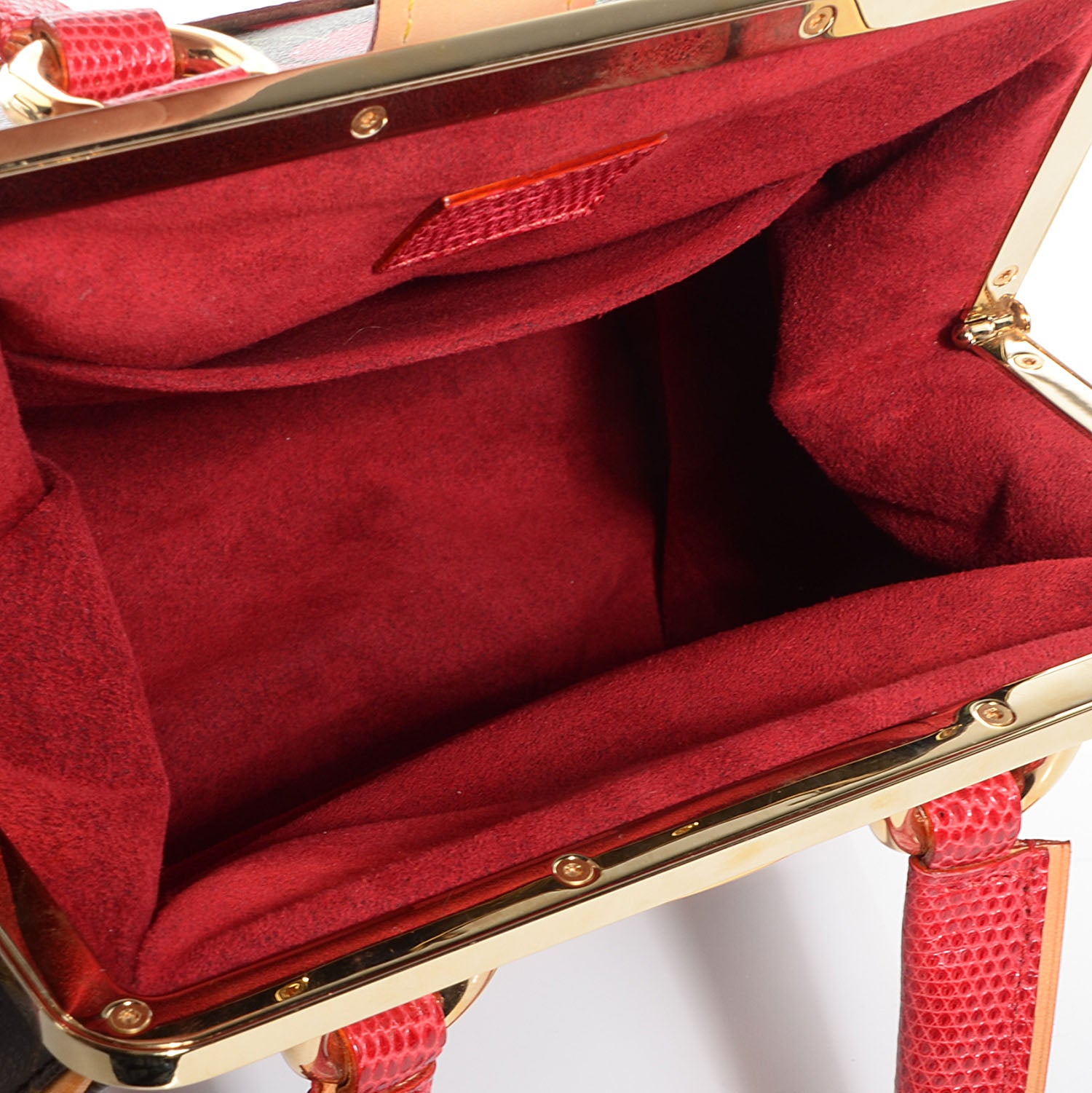 Louis Vuitton Monogram Cerises Lizard Sac Fermoir MM 5 of 7