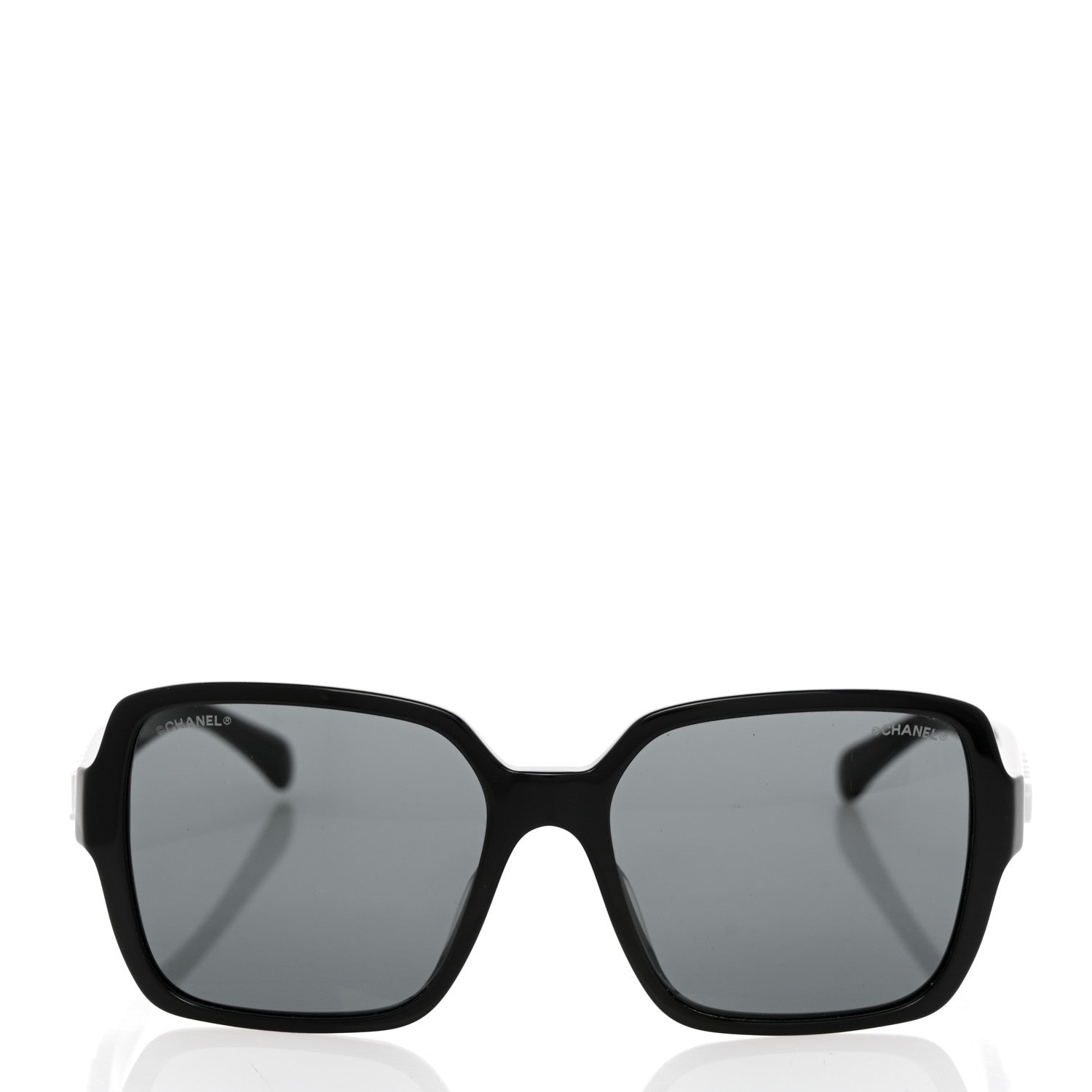 Chanel Acetate Polarized Square Sunglasses 5408-A Black 2 of 10