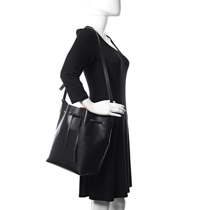 Mansur Gavriel Vegetable Tanned Calfskin Bucket Bag Black Flamma 2 of 18