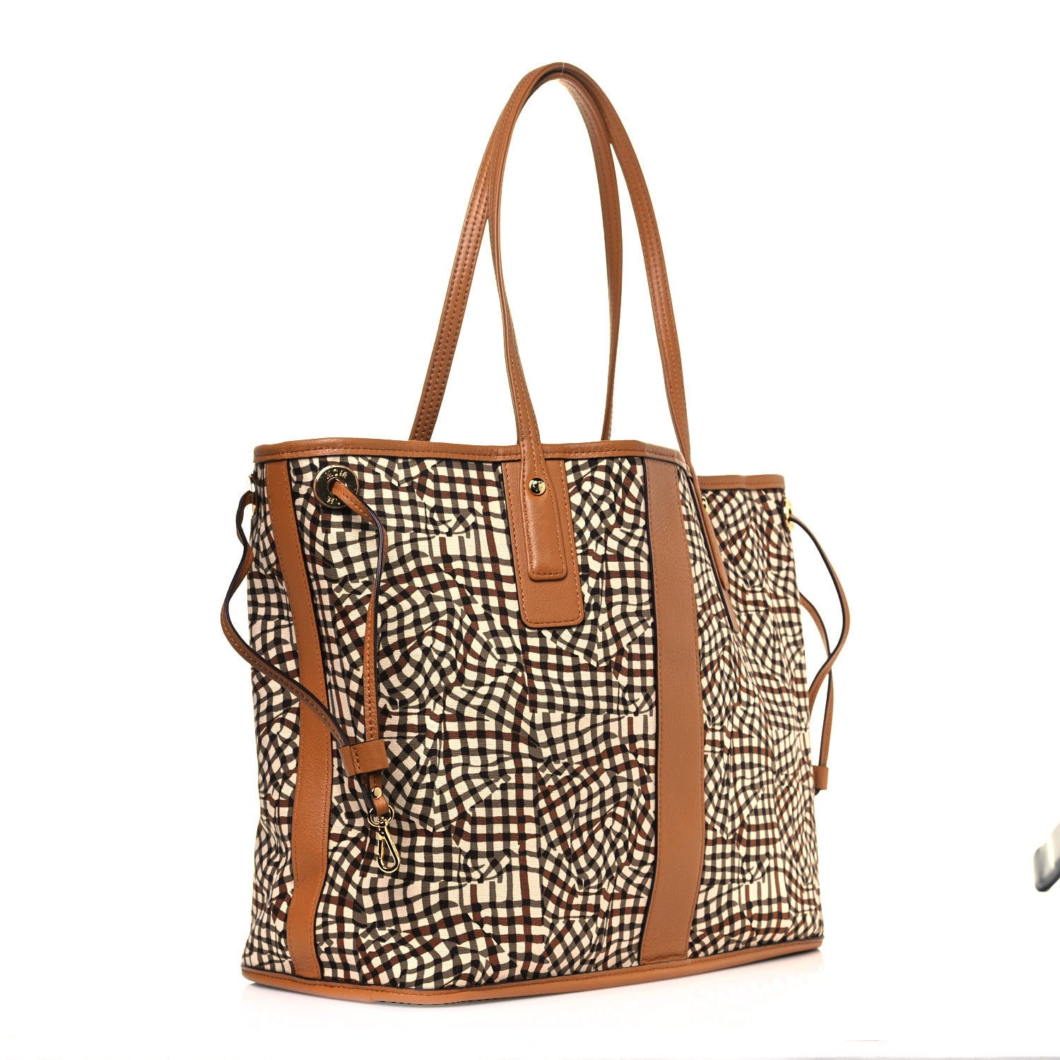 MCM Visetos Medium Liz Reversible Shopper Tote Cognac 9 of 12