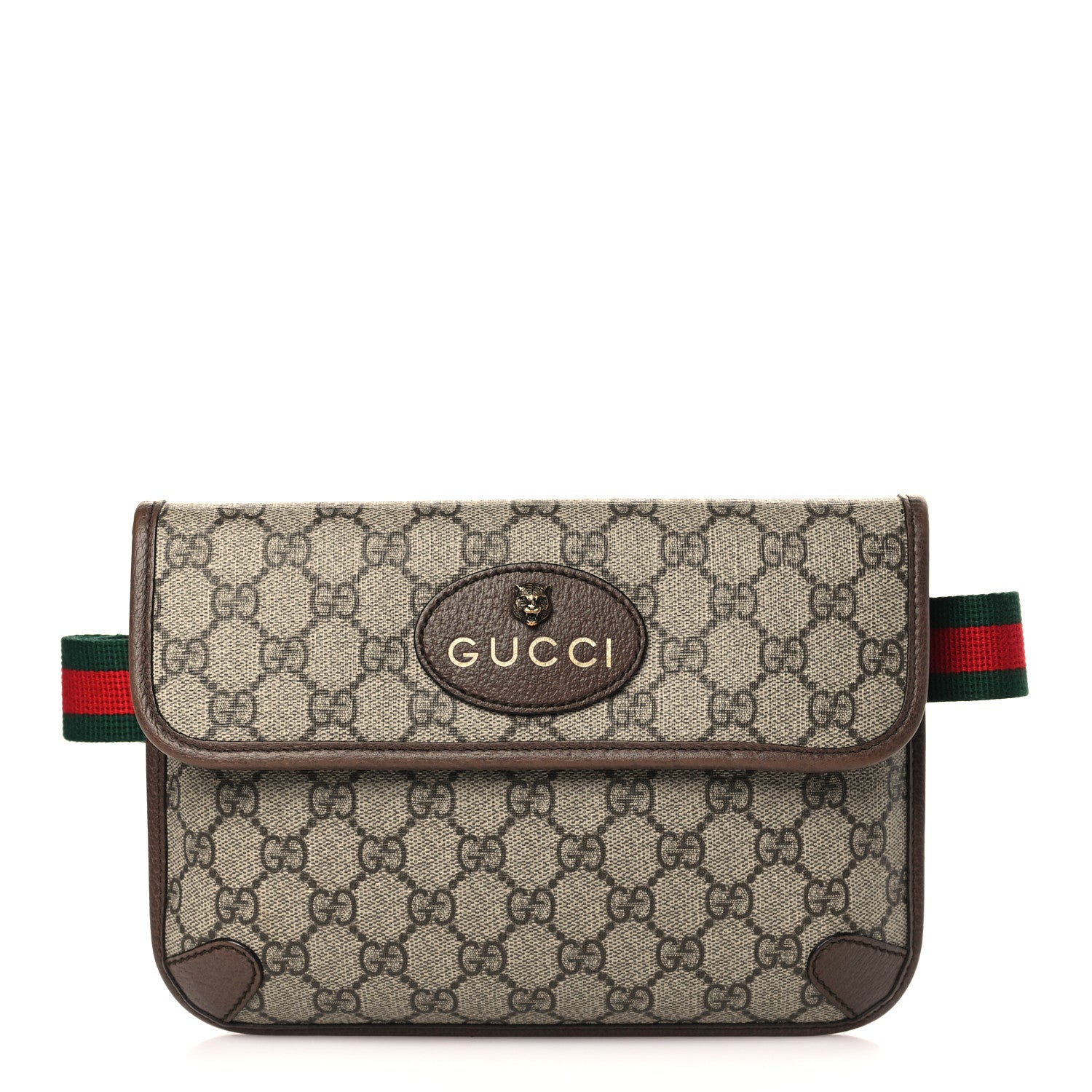 Gucci GG Supreme Monogram Neo Vintage Web Belt Bag Brown 1 of 9