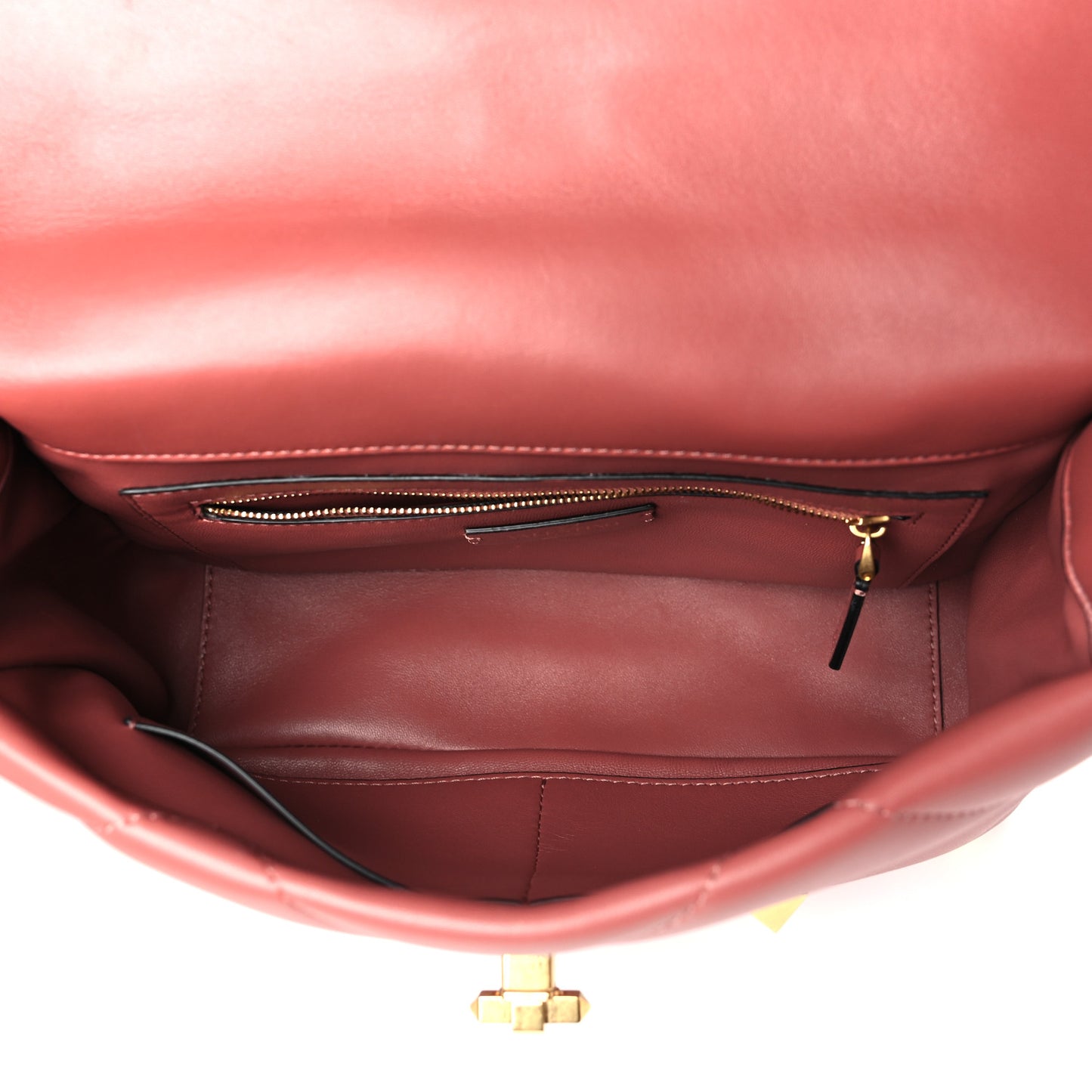 Nappa Large Roman Stud Shoulder Bag Gingerbread