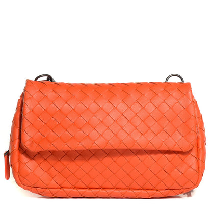 Bottega Veneta Nappa Intrecciato Small Chain Crossbody Tangerine Orange 1 of 8