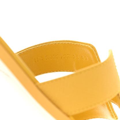Hermes Epsom Oran Sandals 37 Jaune Sable 8 of 8