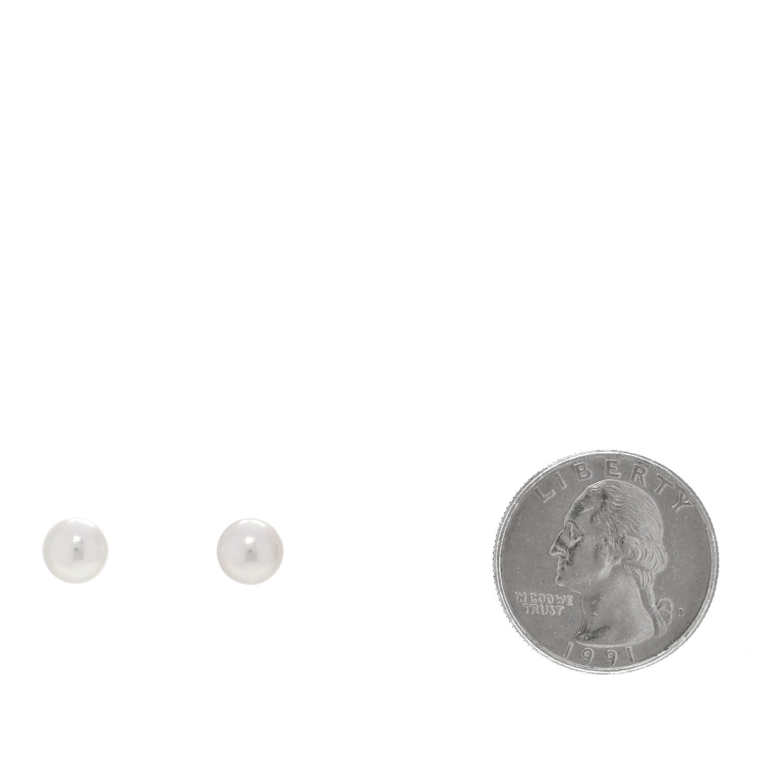 Mikimoto 18K Gold Akoya Cultured Pearl 7-7.5mm Earrings 2 of 5