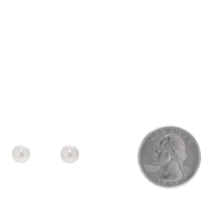Mikimoto 18K Gold Akoya Cultured Pearl 7-7.5mm Earrings 2 of 5
