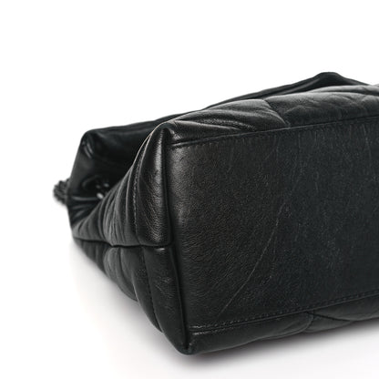 Saint Laurent Lambskin Quilted Monogram Monochrome Small Loulou Puffer Chain Satchel Black 7 of 8