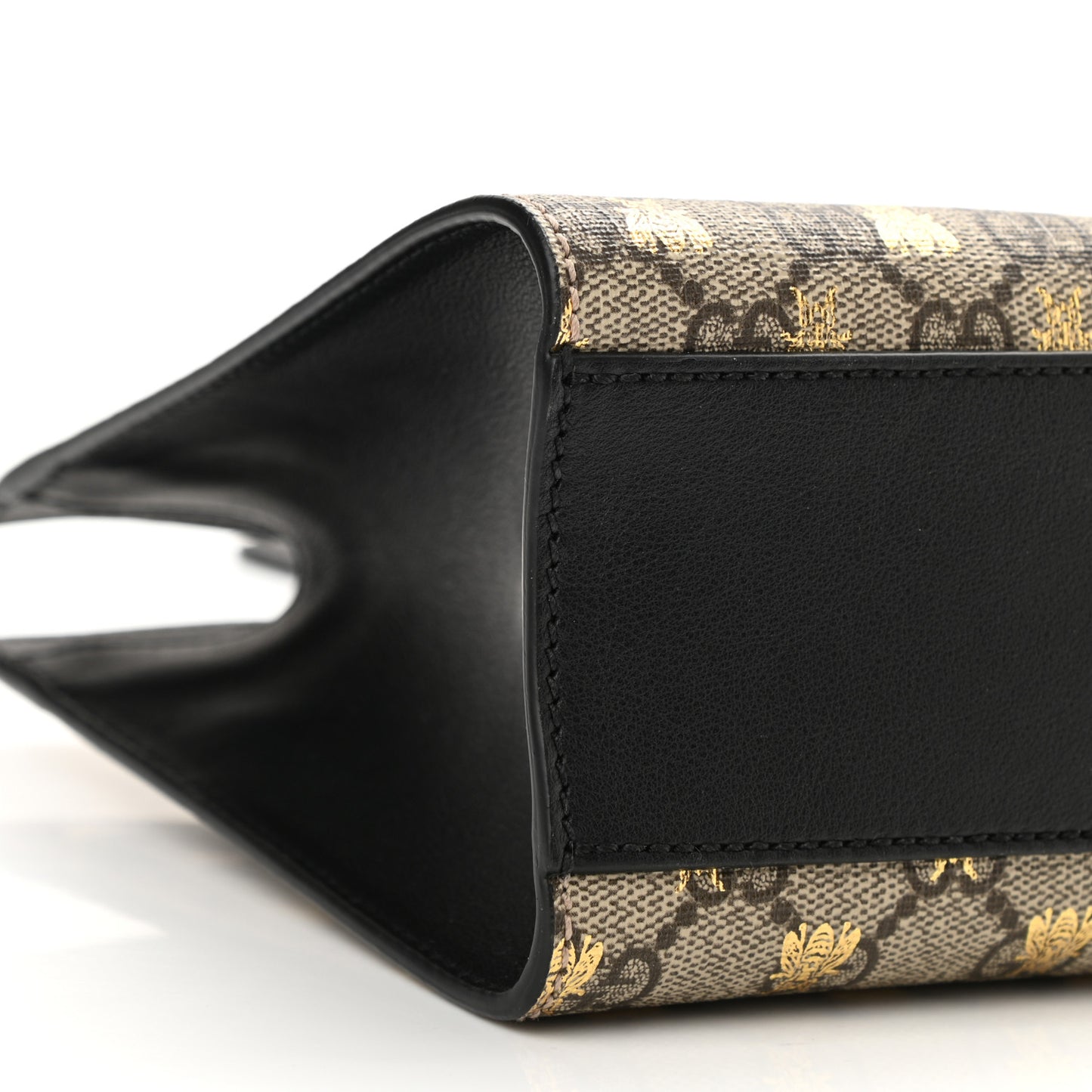 GG Supreme Monogram Bees Small Padlock Tote Beige Oro Black