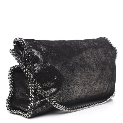 Stella McCartney Chamois Shiny Dotted Falabella Fold Over Tote Ruthenium 4 of 10