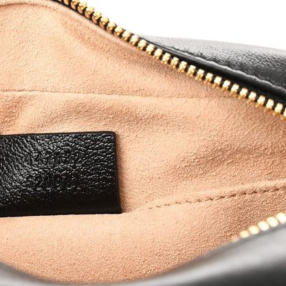 Gucci Monogram Matelasse Diagonal Small GG Marmont Chain Shoulder Bag Beige Black 7 of 10