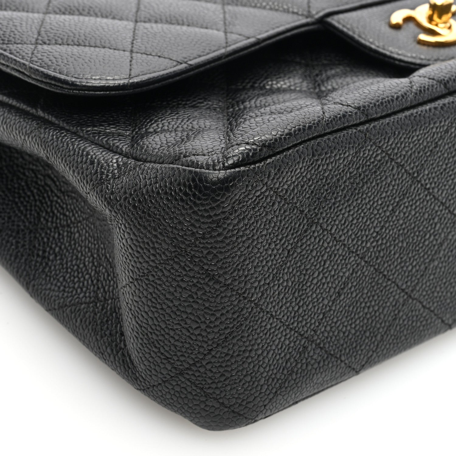 Chanel Caviar Quilted Jumbo Double Flap Black 10 of 11