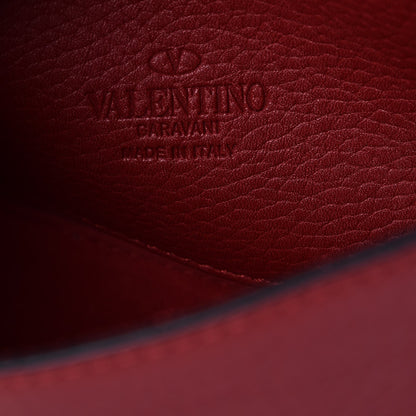 Valentino Garavani Pebbled Calfskin Medium Rockstud Flip Lock Crossbody Bag Red 6 of 6