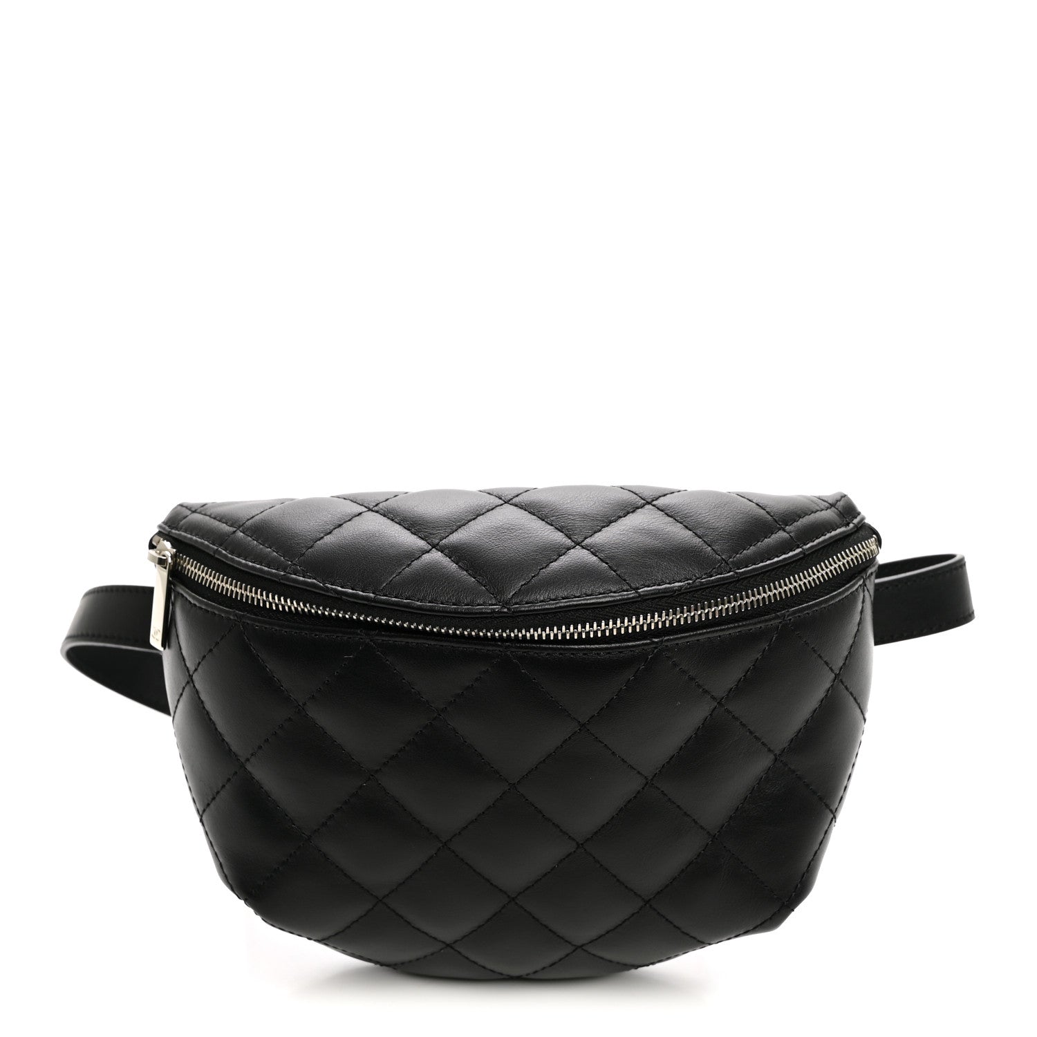 Chanel Calfskin Quilted Uniform Waist Belt Bag Black 1 of 9