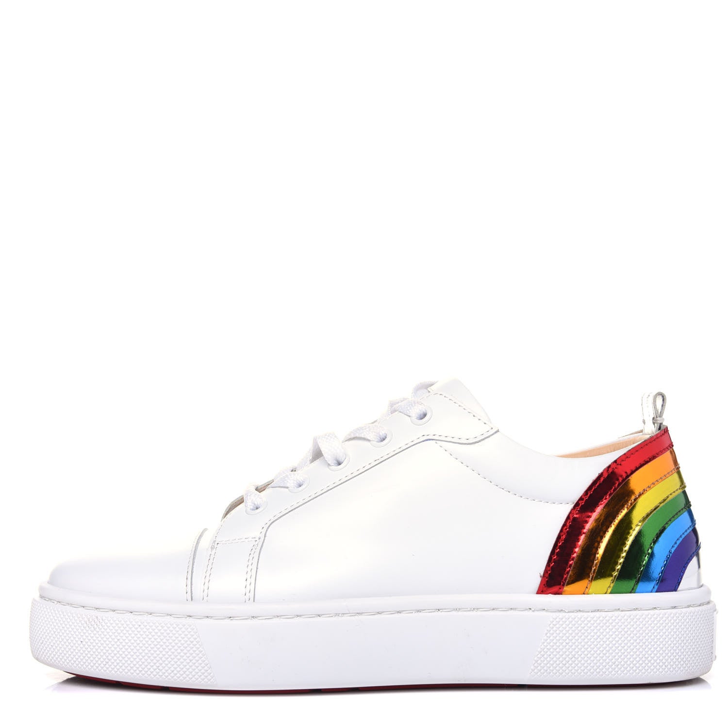 Christian Louboutin Calfskin Womens Arkenspeed Sneakers 38 White Multi 1 of 13