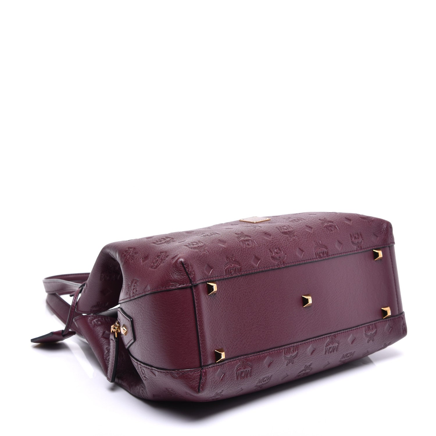 MCM Calfskin Ottomar Monogram Essential Hobo Rustic Brown 4 of 8