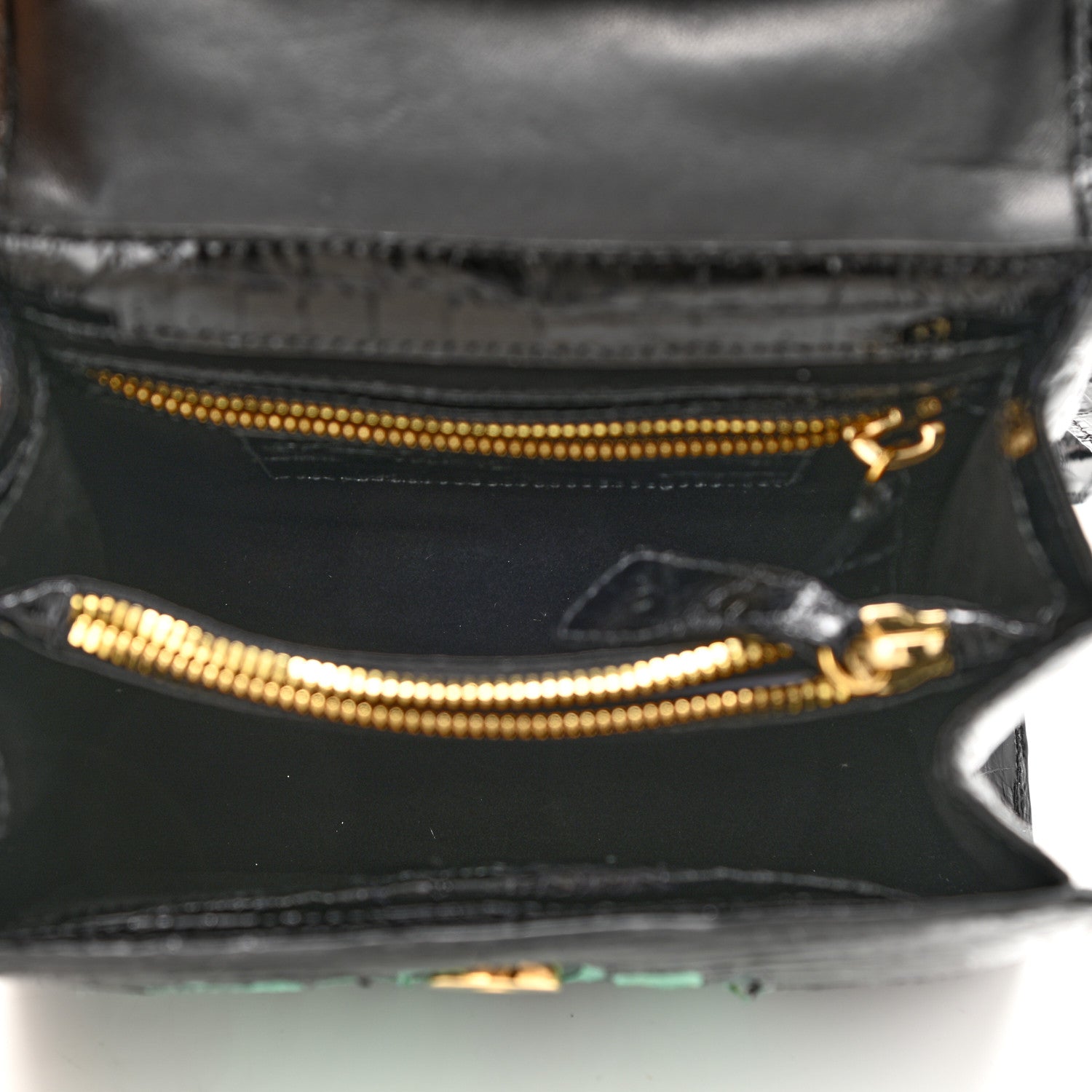 Nancy Gonzalez Crocodile Floral Lily Top Handle Bag 5 of 10