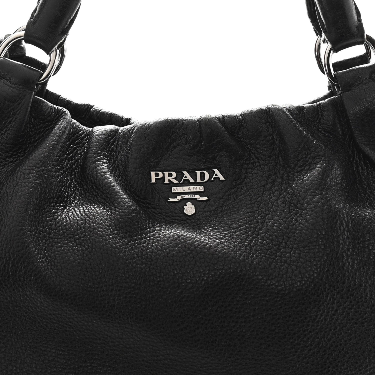 Prada Vitello Daino Tote Black 7 of 12