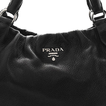Prada Vitello Daino Tote Black 7 of 12