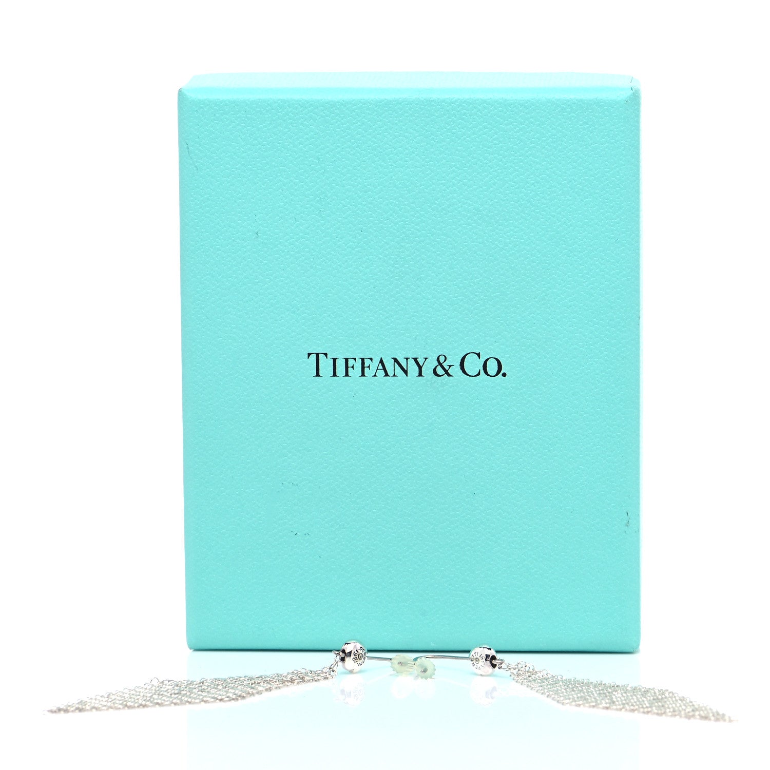 Tiffany Sterling Silver Elsa Peretti Mesh Earrings 5 of 5