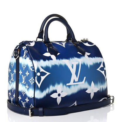 Louis Vuitton Monogram Escale Speedy Bandouliere 30 Blue 2 of 6