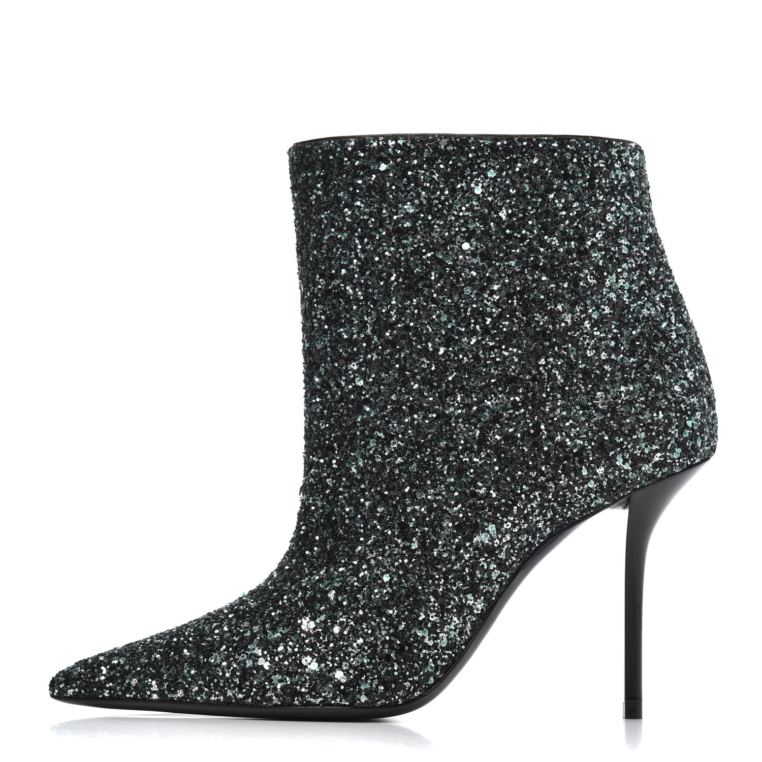 Saint Laurent Glitter Pierre 95 Ankle Boots 36.5 Green 1 of 11