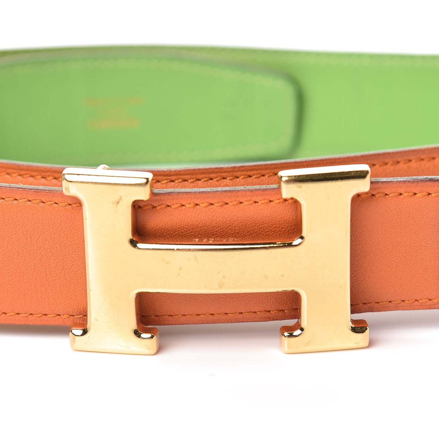 Veau Gulliver 32mm H Belt 68 Orange Vert Cru