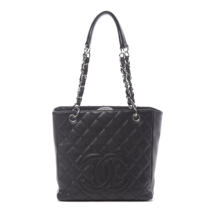 Chanel Caviar Quilted Petit Shopping Tote PST Black 1 of 10