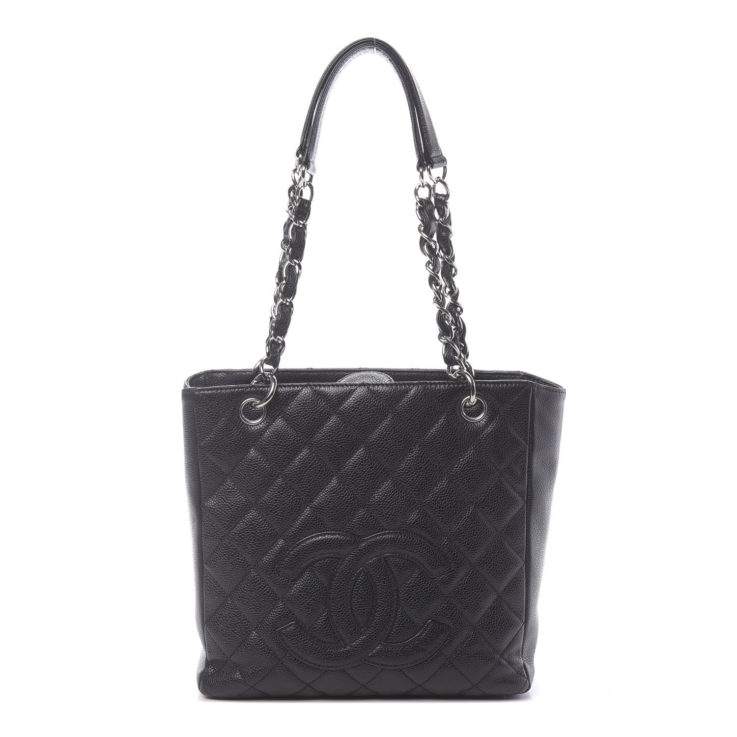Chanel Caviar Quilted Petit Shopping Tote PST Black 1 of 10