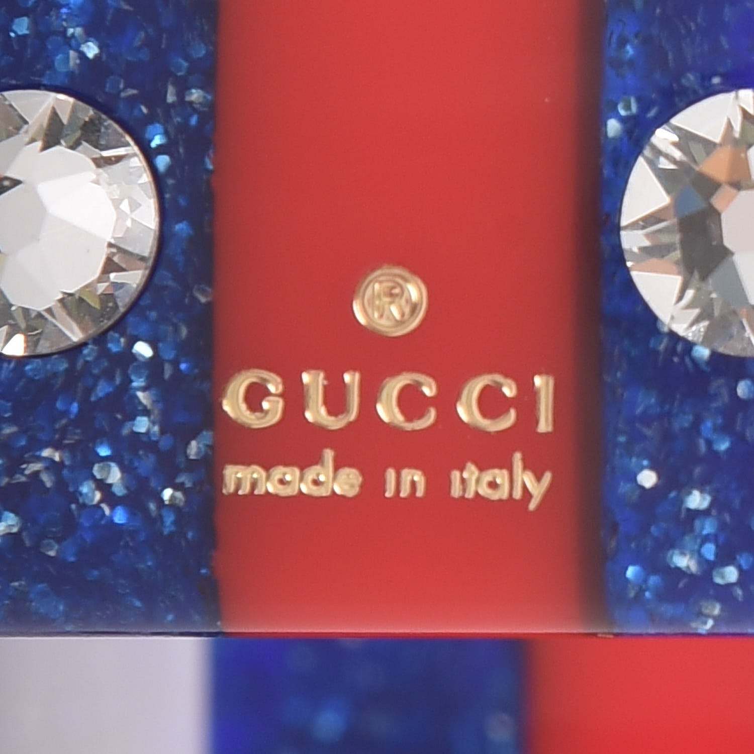 Gucci Crystal Web Cuff 18 Blue 4 of 5