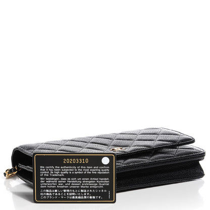 Chanel Caviar Quilted Wallet On Chain WOC Black 9 of 9