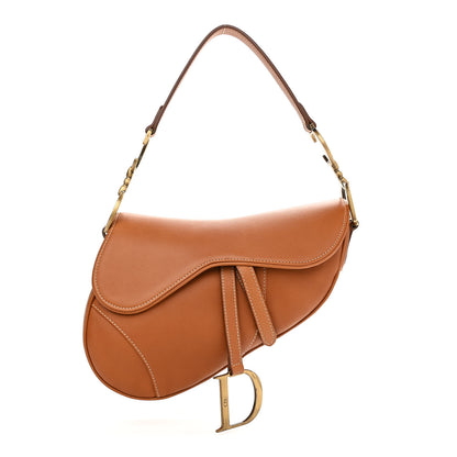 Christian Dior Calfskin Saddle Bag Tan 1 of 11
