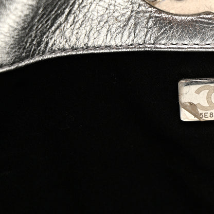 Chanel Metallic Calfskin Stitched CC Club Monaco Tote Silver 7 of 12
