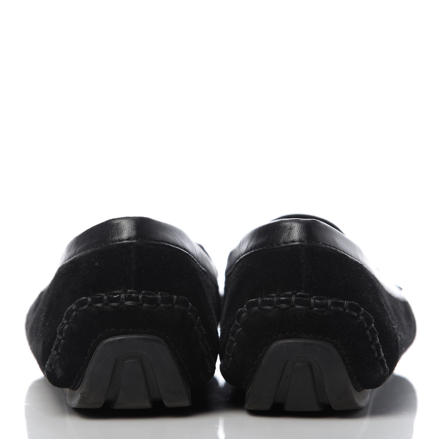 Suede Womens Horsebit Driver Loafers 38 Black
