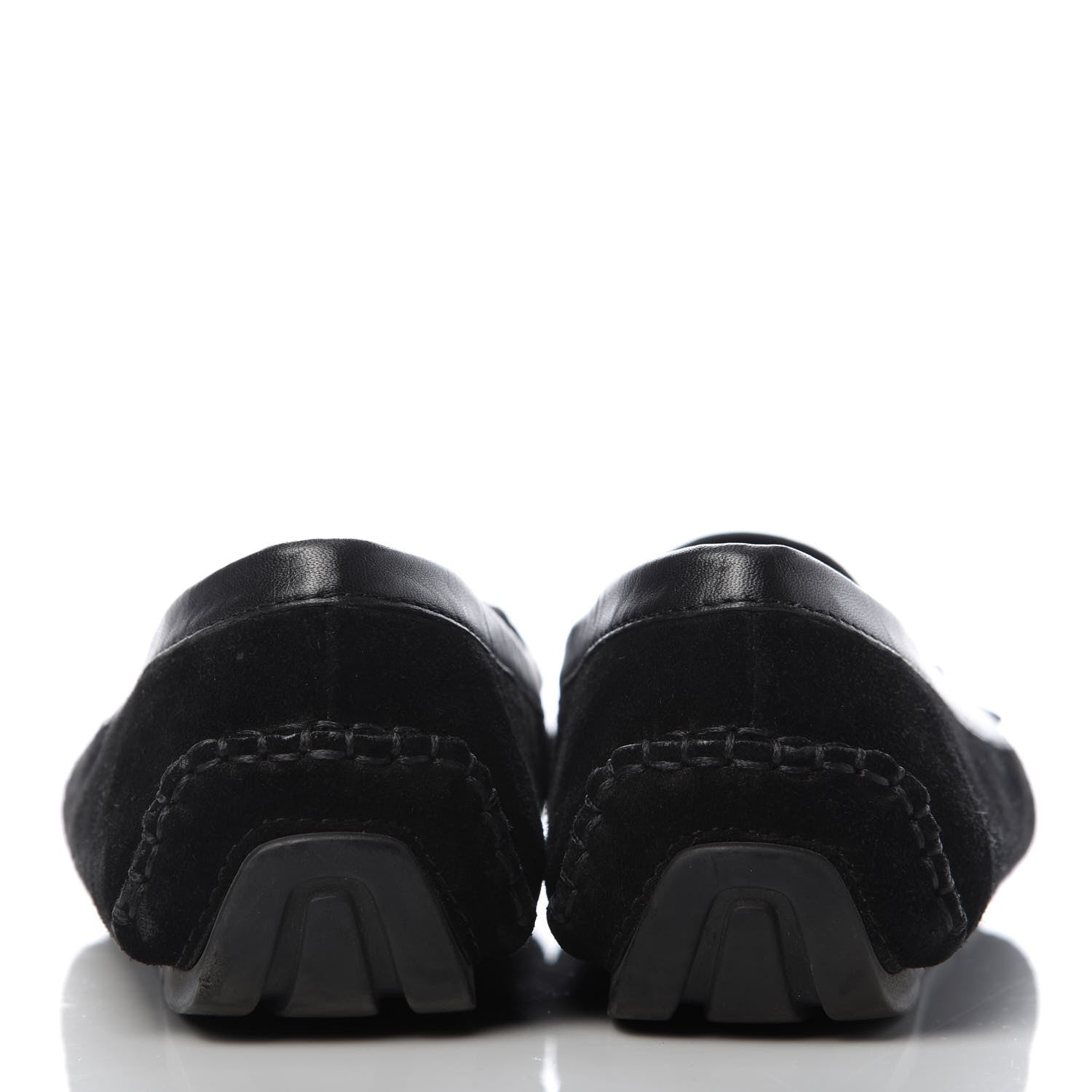 Gucci Suede Womens Horsebit Driver Loafers 38 Black 6 of 10